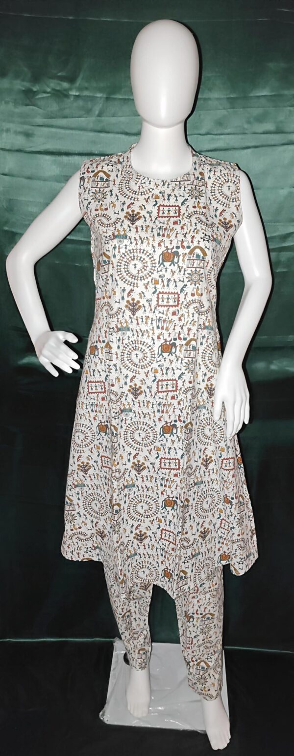 ALINE SLEEVE LESS KURTI SET
